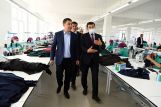 Президент Кыргызстана посетил швейную фабрику в глубинке страны